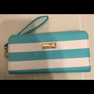 striped wallet